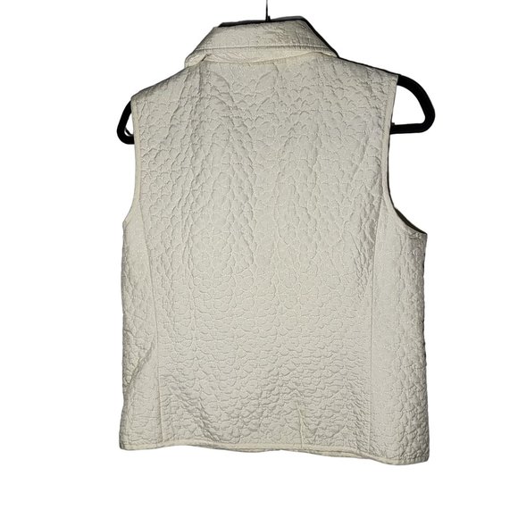JPR Separates Women's Silk Blend Zip Up Puffer Vest Size Petite Medium Winter - Picture 2 of 9